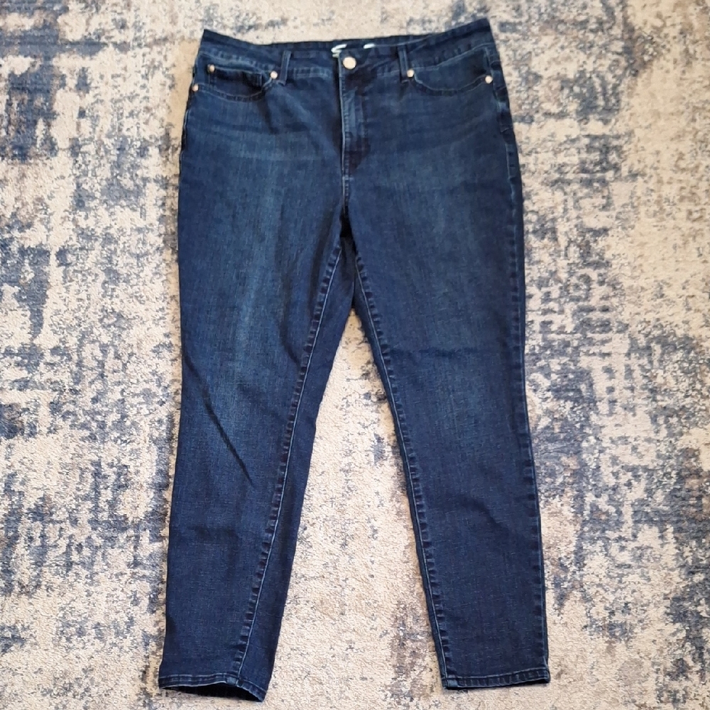Seven7 Women's Skinny Jeans in Dark Blue Size 14